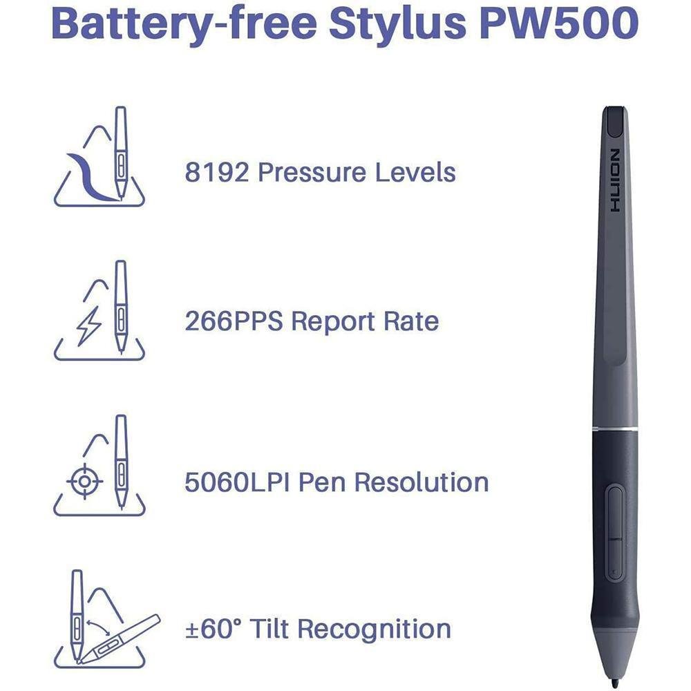 Imagem 3 de 4 do produto Mesa Digitalizadora Huion Inspiroy Hs611, Space Grey
