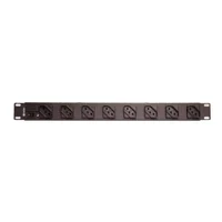 Regua Para Rack Ipec, 19 Pol, 1u Calha De 8 Tomadas, 10a, Bivolt, Com Filto Linha, Cabo 1,10m