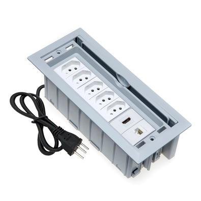 Caixa De Tomada Connect Caixa Tomada, 7 Blocos, Embutir, 5 Tom, 20a 1 HDMI 1 Rj45 Cz