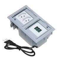 Caixa De Tomada Connect Caixa Tomada 4 Blocos EMButir 2 Tom 10a 3usb 5.2a Cz