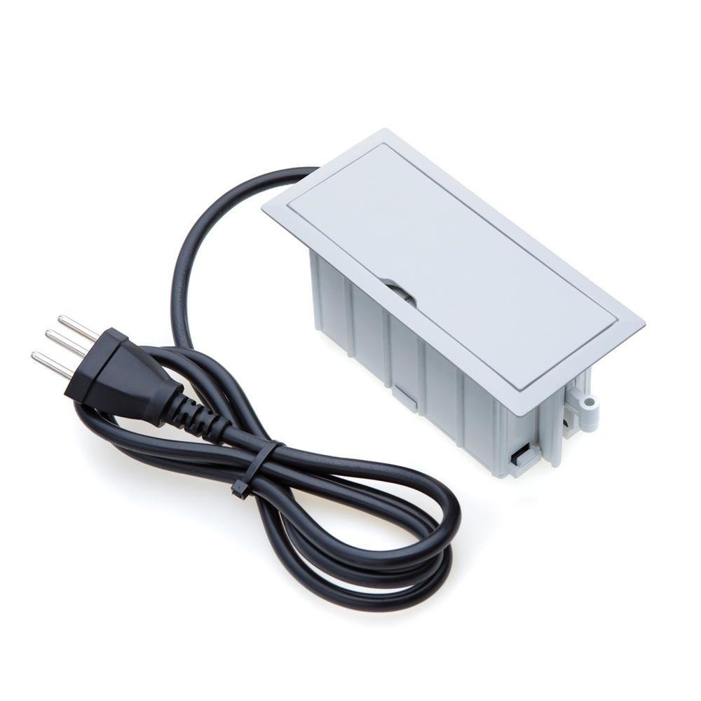 Caixa De Tomada 4 Blocos 3 Tom. 20a, 2 Usb 9.0a, 1 Tipo C Br - Connect Caixa Tomada