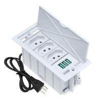 Caixa De Tomada 4 Blocos, 3 Tomadas 10a, 3 Usb 5.2a, Branco - Connect Caixa Tomada