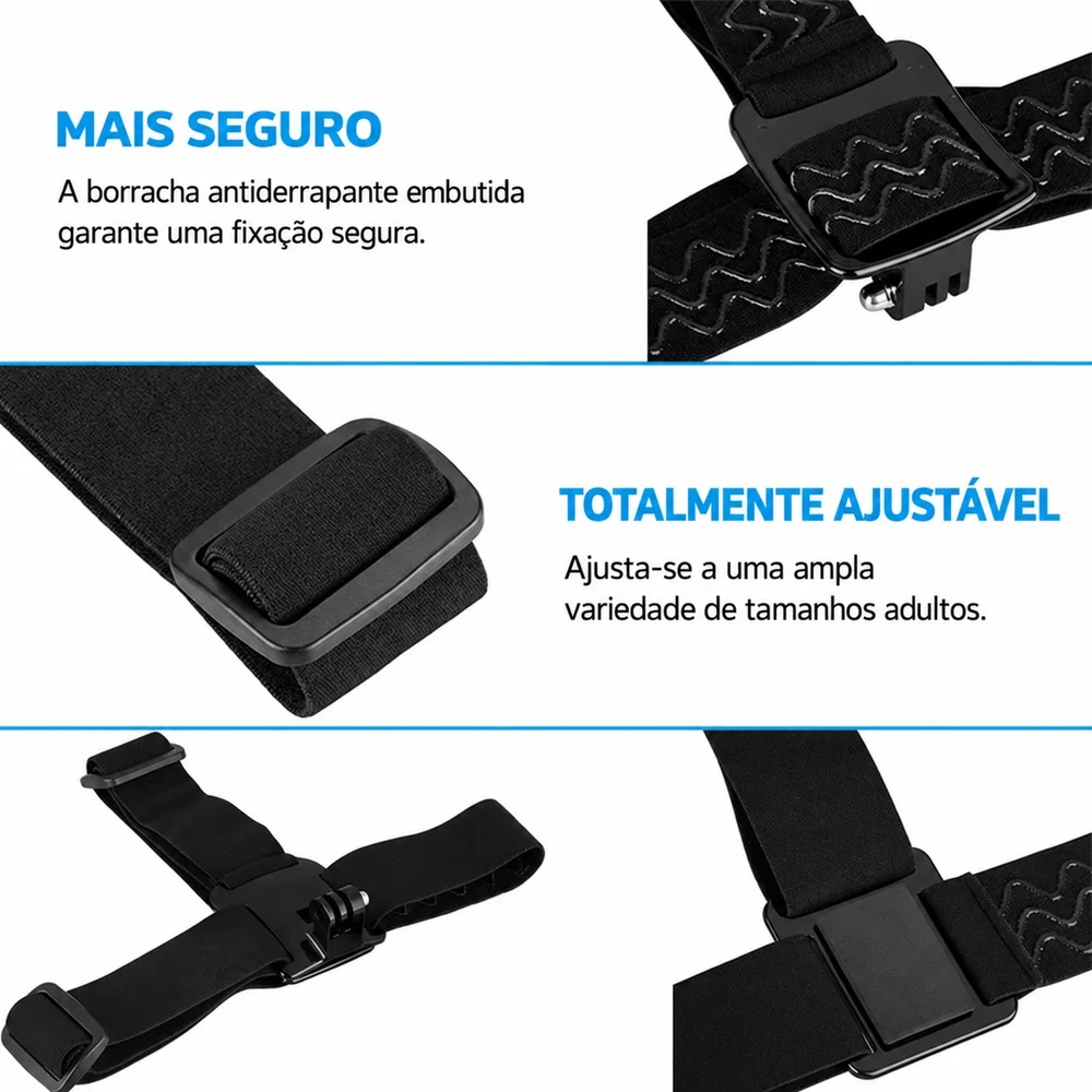 Imagem 2 de 5 do produto Suporte Funpro Faixa De Cabeça, Para Gopro E Câmeras Similares
