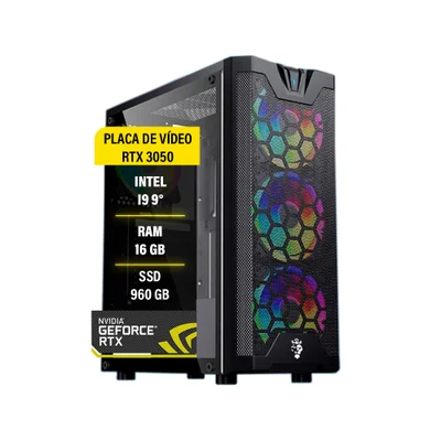 Pc Gamer Amorim Shop Intel Core I9 9°, 16GB RAM, SSD 960GB, RTX 3050 8GB