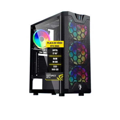 Pc Gamer Amorim Shop Intel Core I7 10°, 16GB RAM, SSD 960GB, RTX 2060 12GB