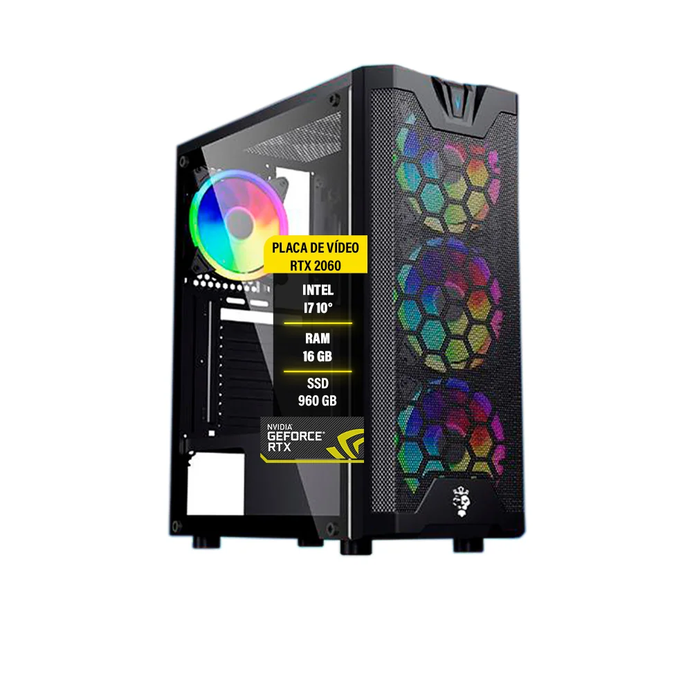 Pc Gamer Balão.info Intel Core I7 10°, 16GB RAM, SSD 960GB, RTX 2060 12GB