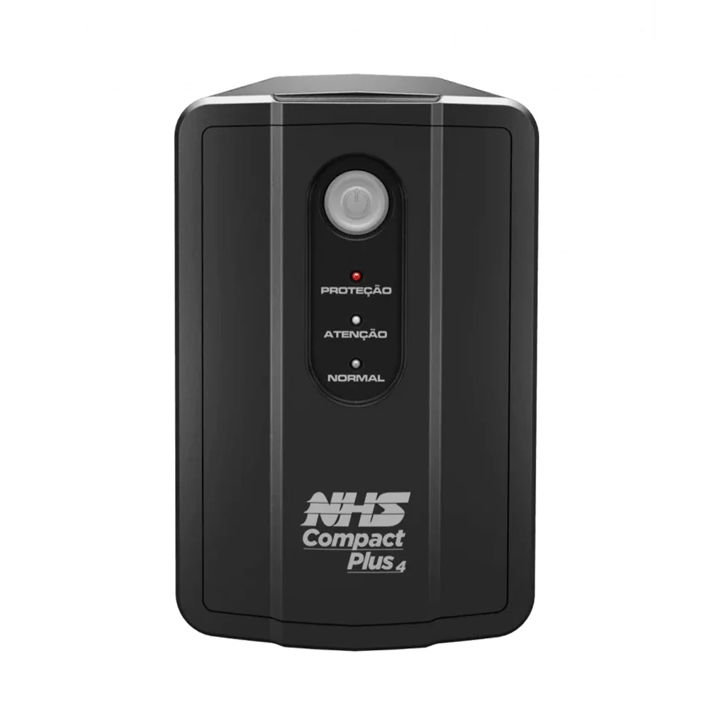 Nobreak NHS Compact Plus 4, 1200VA, 550W, Entrada Bivolt E Saída 120V, 2 Baterias 7Ah/12V - 90.c1.b01200 Nobreak NHS Compact Plus 4, 1200VA, 550W, Entrada Bivolt E Saída 120V, 2 Baterias 7Ah/12V - 90.c1.b01200