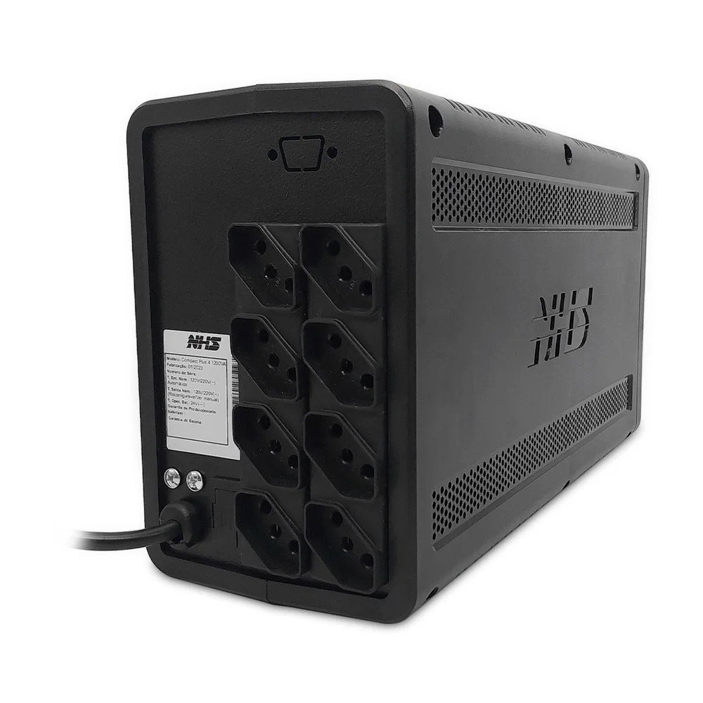 Nobreak NHS Compact Plus 4, 1200VA, 550W, Entrada Bivolt E Saída 120V, 2 Baterias 7Ah/12V - 90.c1.b01200 Nobreak NHS Compact Plus 4, 1200VA, 550W, Entrada Bivolt E Saída 120V, 2 Baterias 7Ah/12V - 90.c1.b01200