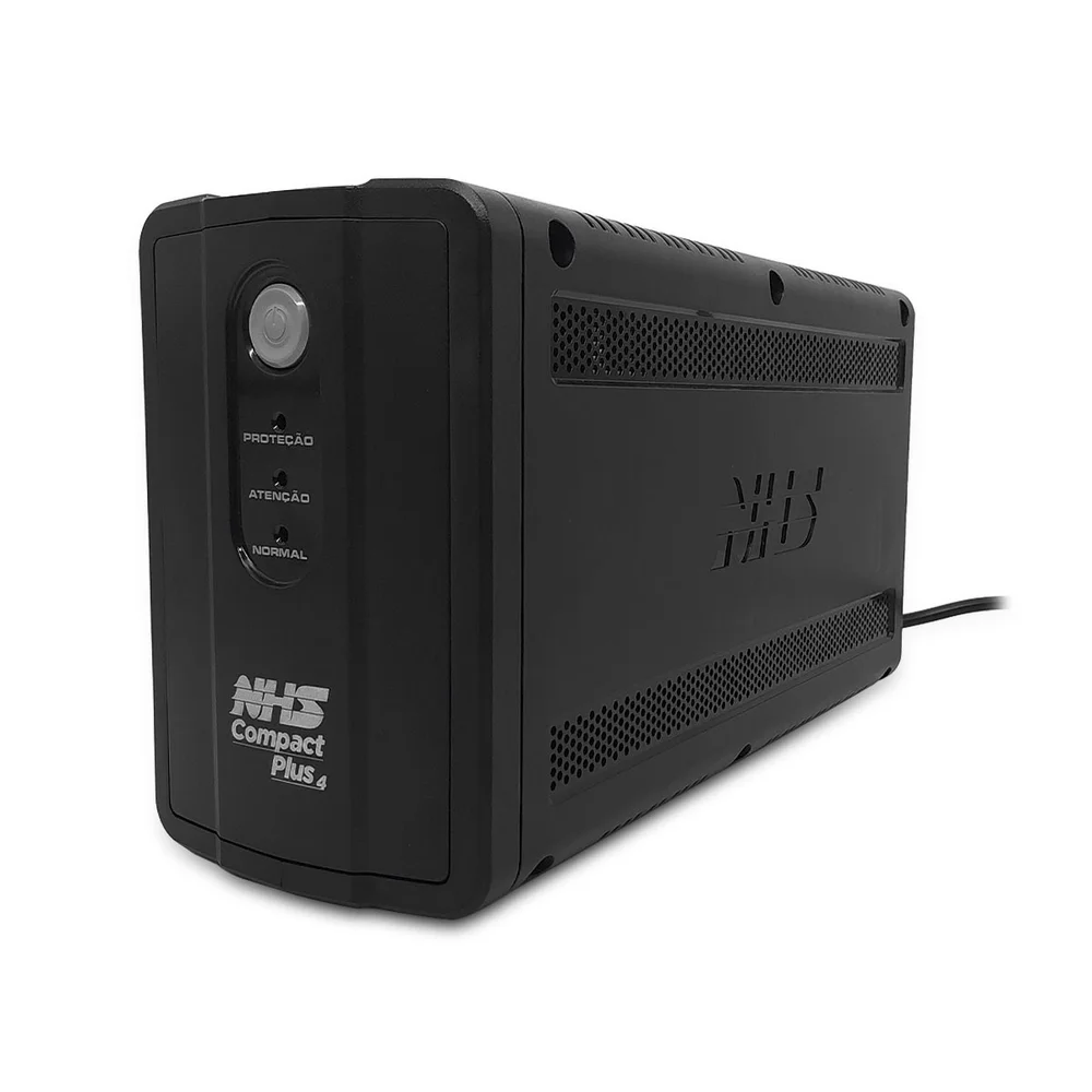Nobreak NHS Compact Plus 4, 1200VA, 550W, Entrada Bivolt E Saída 120V, 2 Baterias 7Ah/12V - 90.c1.b01200 Nobreak NHS Compact Plus 4, 1200VA, 550W, Entrada Bivolt E Saída 120V, 2 Baterias 7Ah/12V - 90.c1.b01200