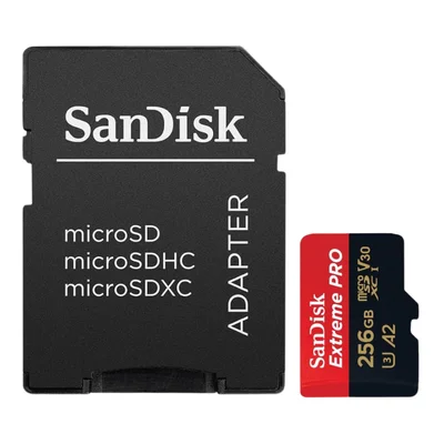 Cartão de Memória Sandisk UHS-I Extreme Pro, Micro SDXC, 256GB, 200MB/s, com Adaptador