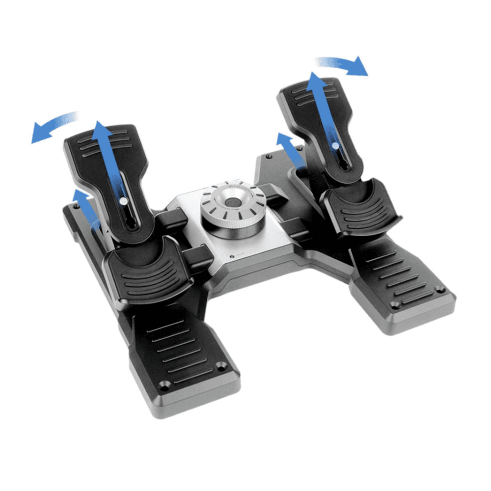 PC用ゲームコントローラー・コンバーター Logicool FLIGHT RUDDER PEDALS Pedais De Simulador De Voo Logitech Pro KaBuM