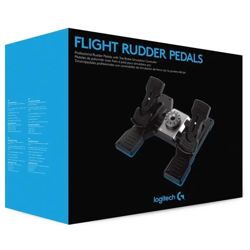その他 Logicool rudder pedal Pedais De Simulador De Voo Logitech Pro KaBuM