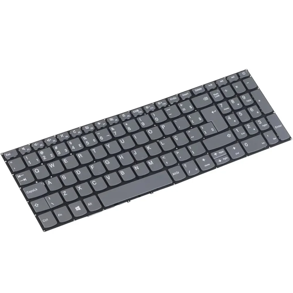 Teclado Para Notebook Lenovo Ideapad 320 Kb-le113, Portugues Br - Cinza