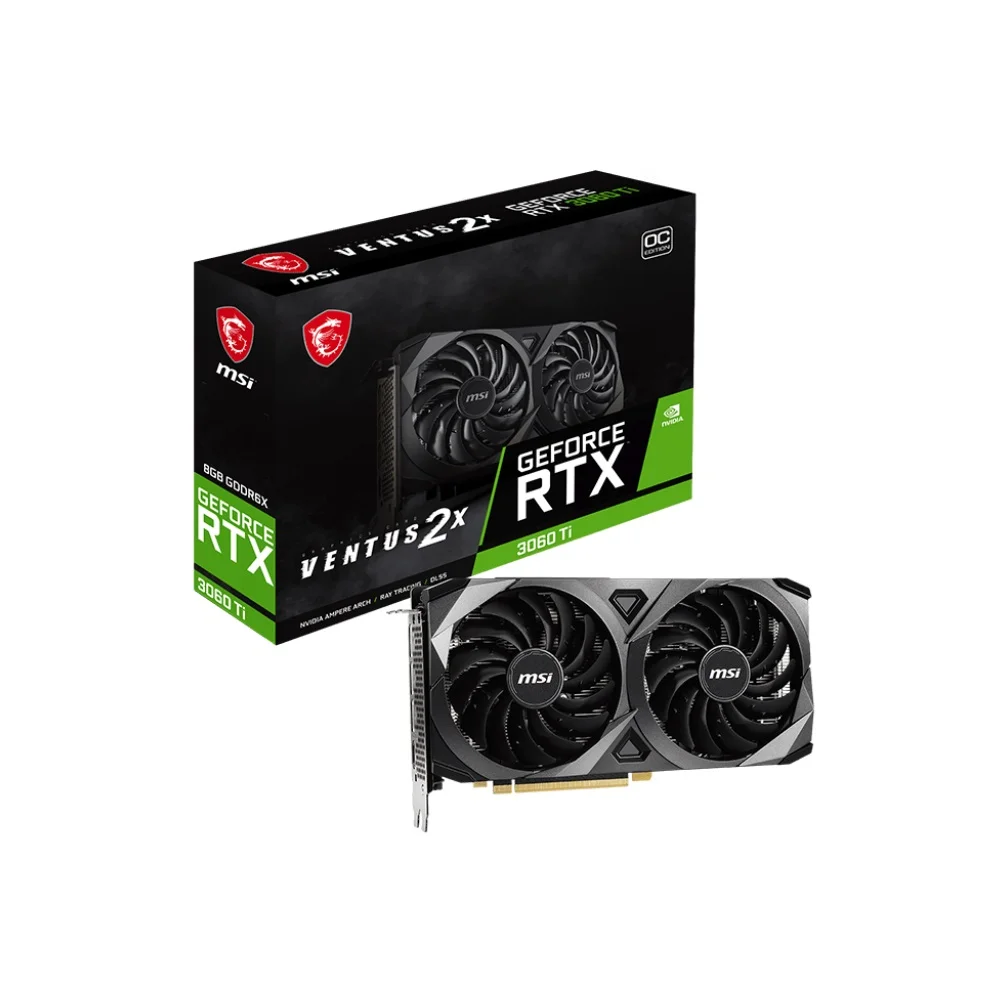 グラフィックボード・グラボ・ビデオカード MSI GeForce RTX 3060 Ti 8GB GDDR6X Placa Vídeo RTX3060TI 8GB GDDR6X Ventus 2x Oc