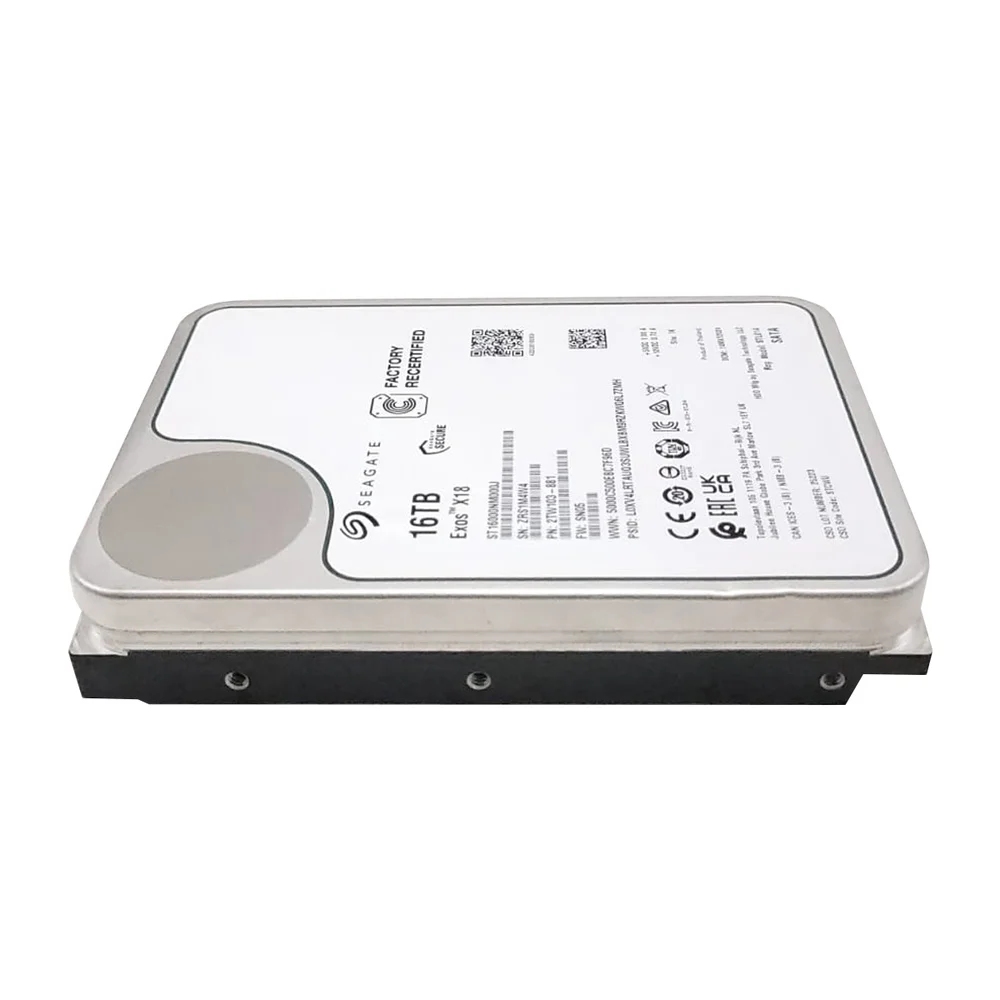 Seagate Exos 16TB HDD 2台セット Seagate HDD de 16 TB Exos X16 7200 RPM 512e/4Kn SATA 6Gb/s 256MB