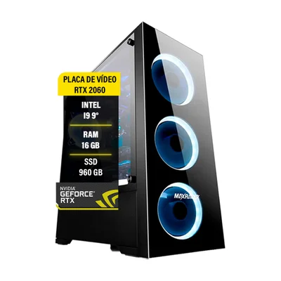 Pc Gamer Amorim Shop Intel I9-9900k, 16GB RAM, SSD 960GB, RTX 2060 12GB