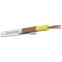 Cabo Coaxial Rf 4mm+bipolar Alimentação Externa 2x26awg 85% De Malha 100 Metros, Branco