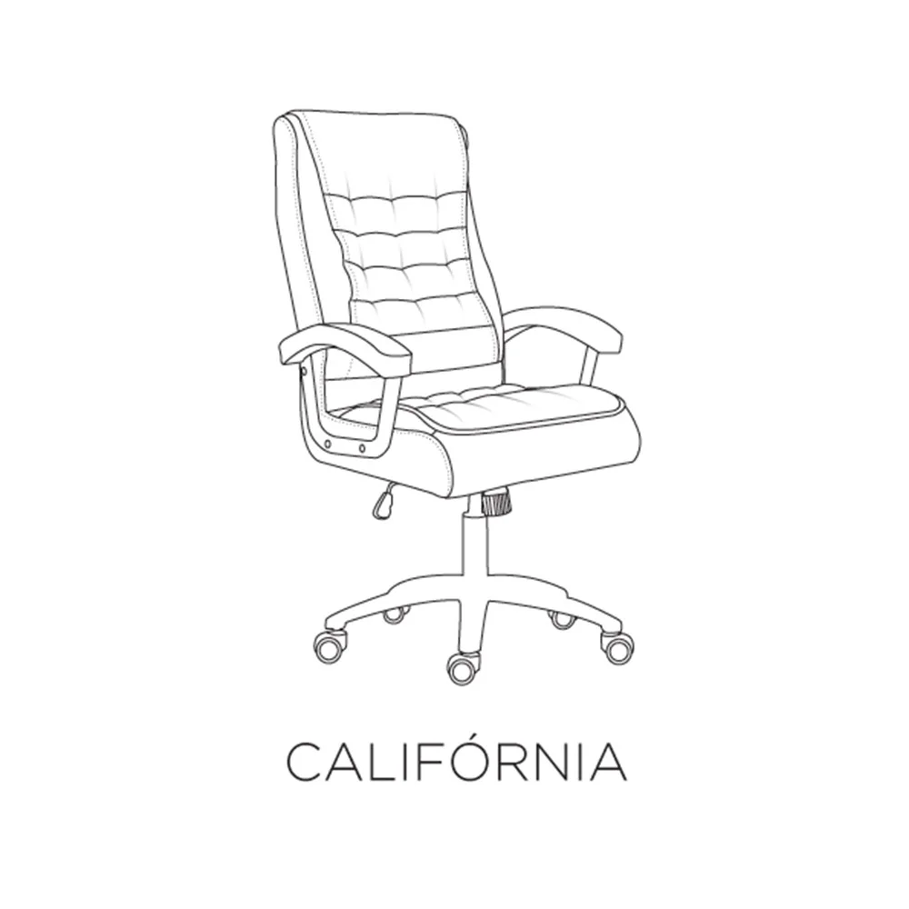 Imagem 5 de 5 do produto Cadeira Fratini California  suporta ate 150 kg Com Revestimento Em Couro