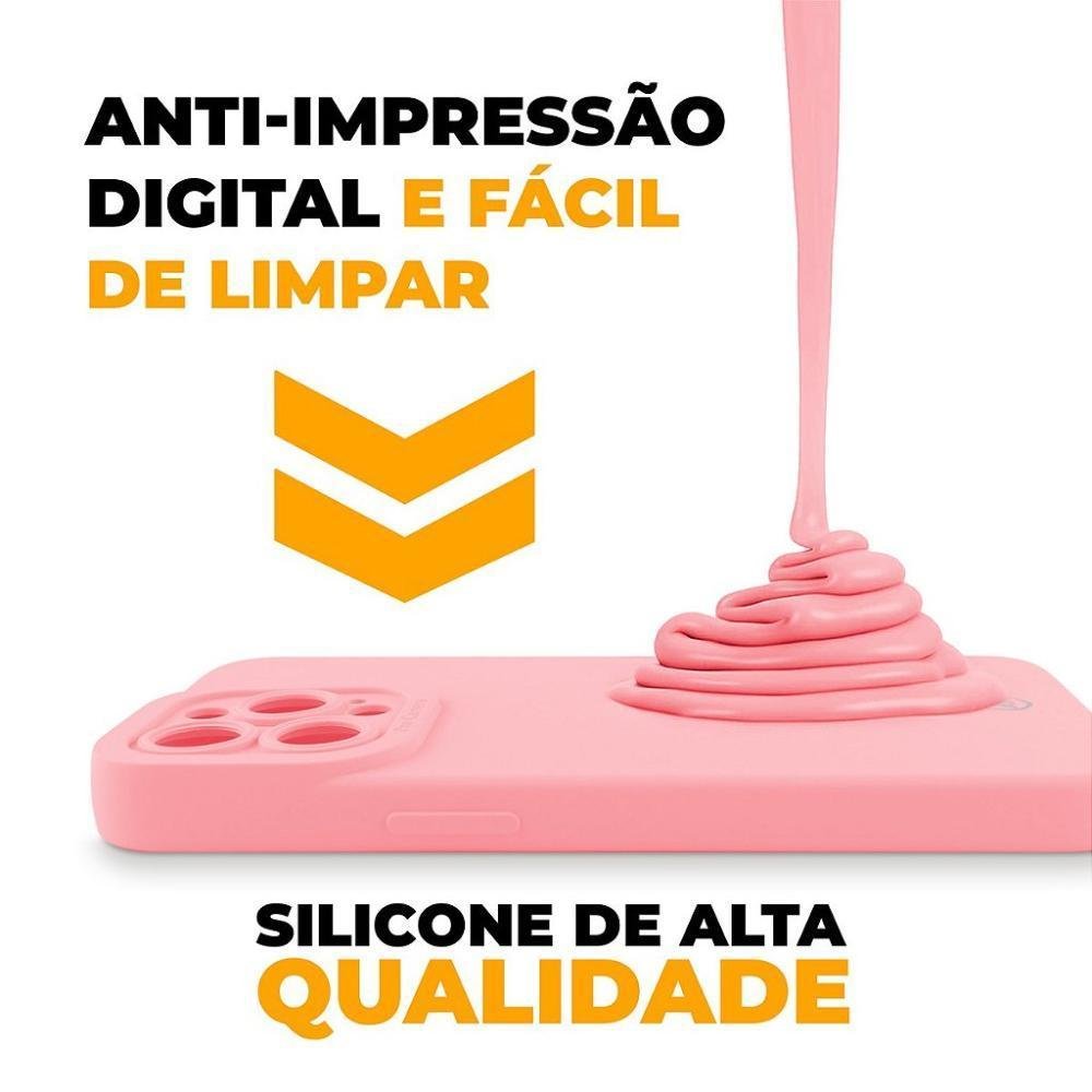 Imagem 3 de 5 do produto Capa Para Iphone 14 Pro, Gshield, Silicon Cloud - Rosa