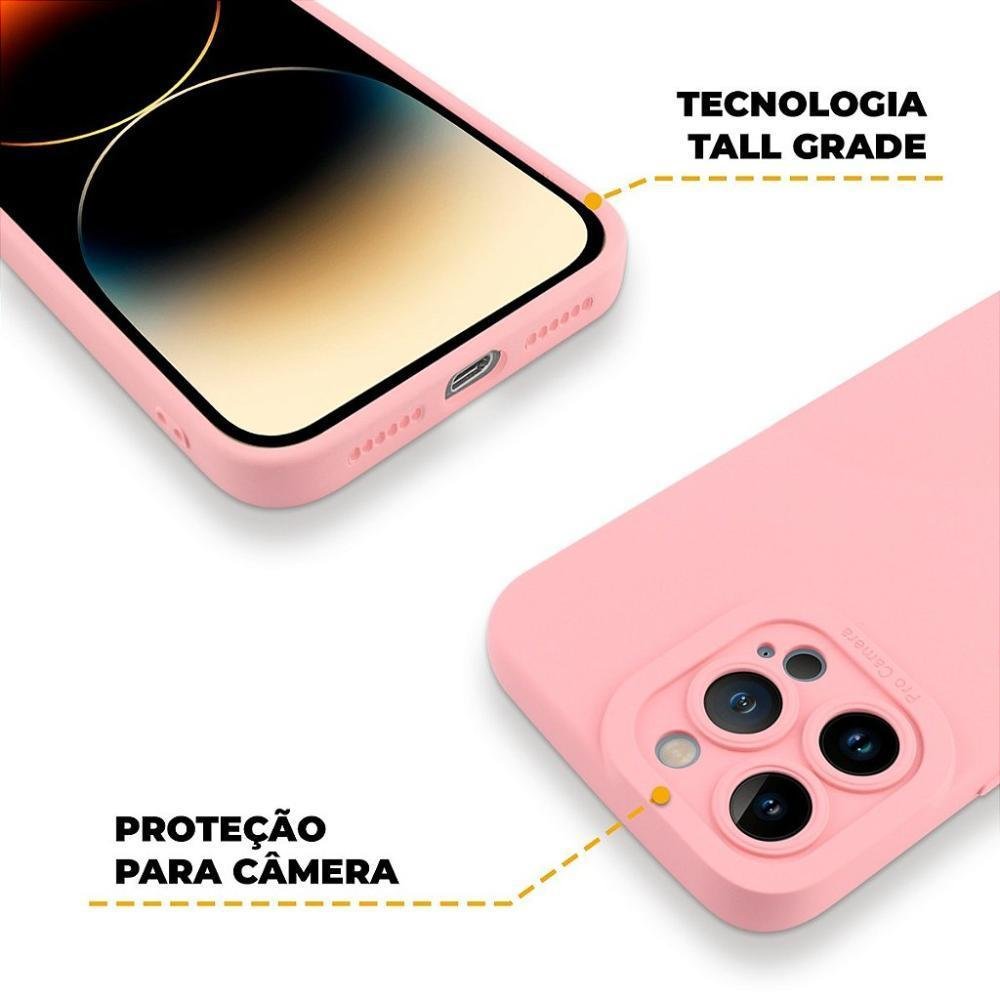 Imagem 4 de 5 do produto Capa Para Iphone 14 Pro, Gshield, Silicon Cloud - Rosa