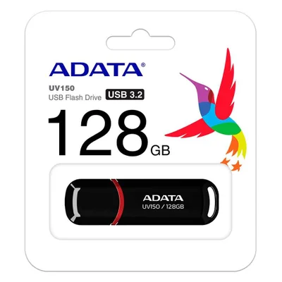Pen Drive Adata 128Gb, Preto - Auv150-128g-rbk