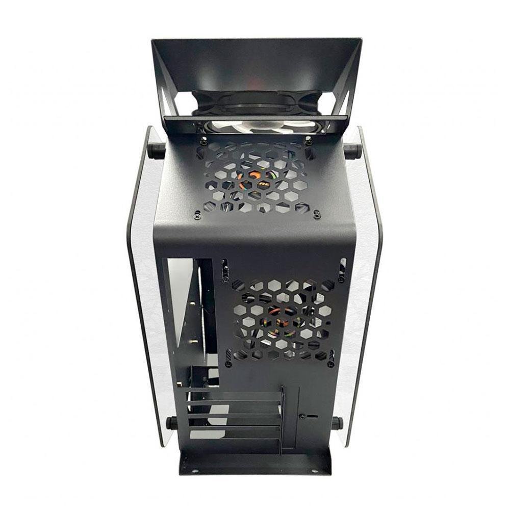 Imagem 2 de 5 do produto Gabinete Gamer Pixxo, Gs Preto RGB, Coler Fans, Lateral Vidro - Htlk6s23r6