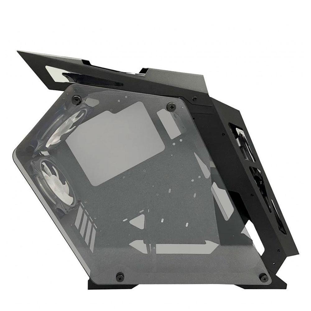 Imagem 4 de 5 do produto Gabinete Gamer Pixxo, Gs Preto RGB, Coler Fans, Lateral Vidro - Htlk6s23r6