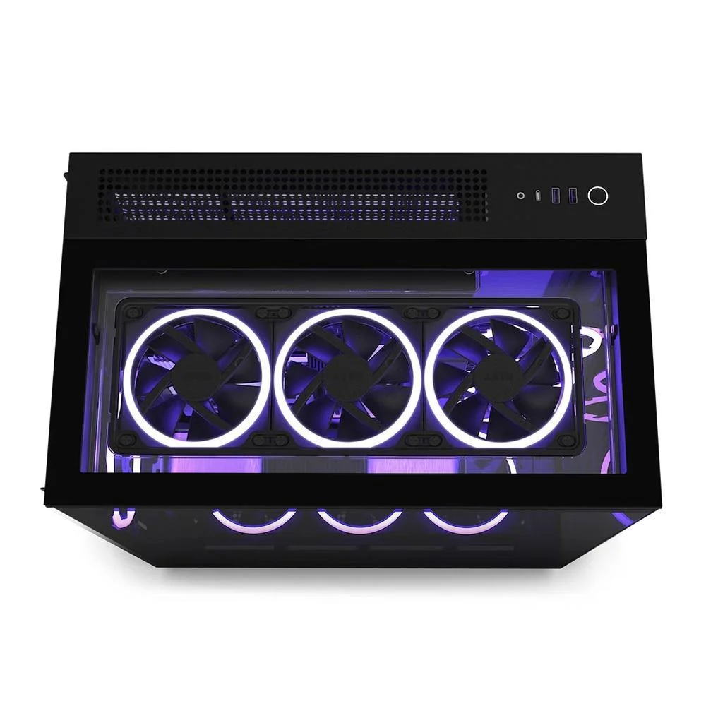 Imagem 3 de 5 do produto Gabinete Nzxt H9 Elite, RGB, Dual-chamber, Mid-tower, Vidro 360, Preto