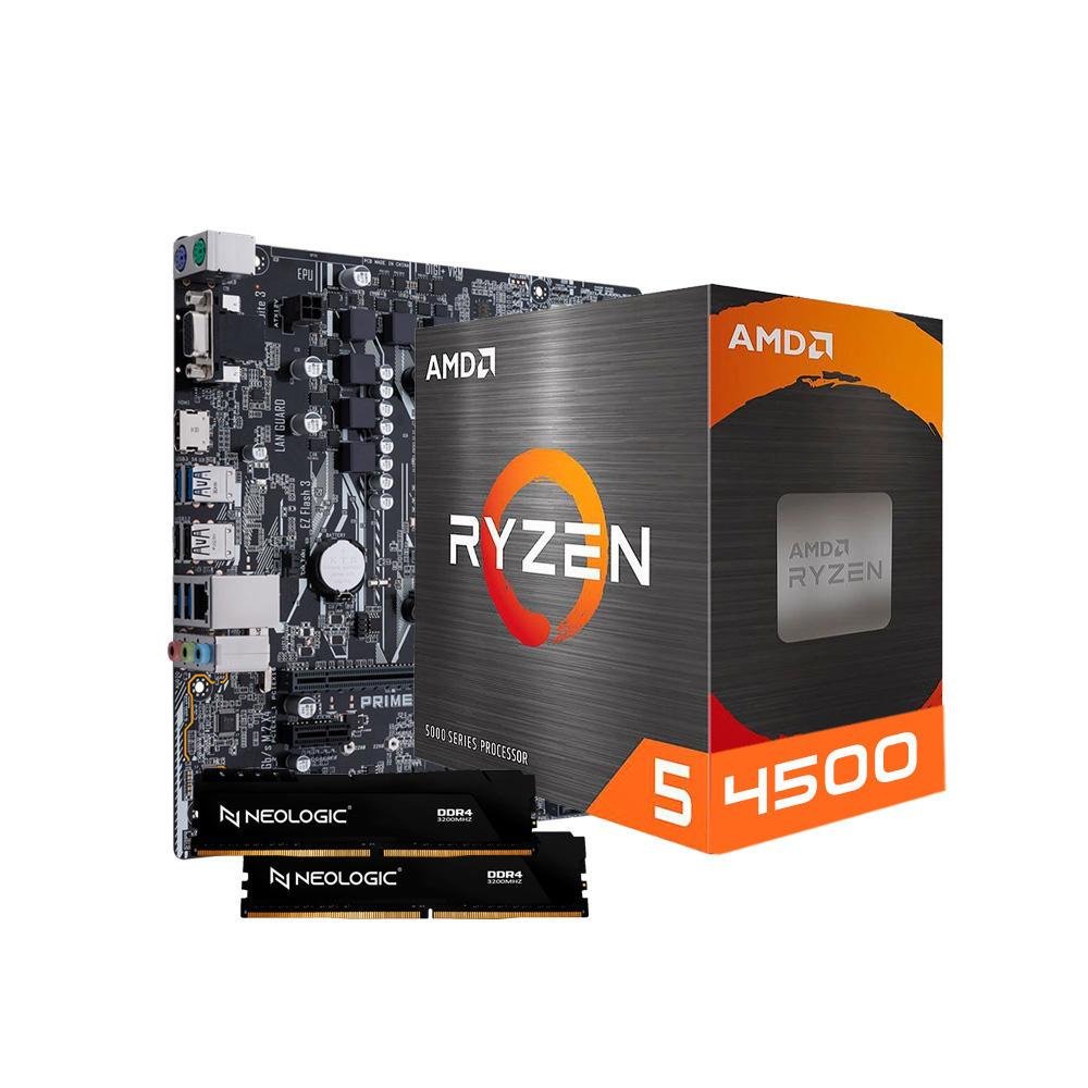 Kit Upgrade AMD Ryzen 5 4500 Placa Me A520M 32GB