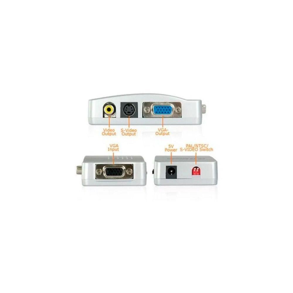 Imagem 2 de 4 do produto Conversor E Adaptador Exbom Pctv, VGA Para RCA S-Vídeo