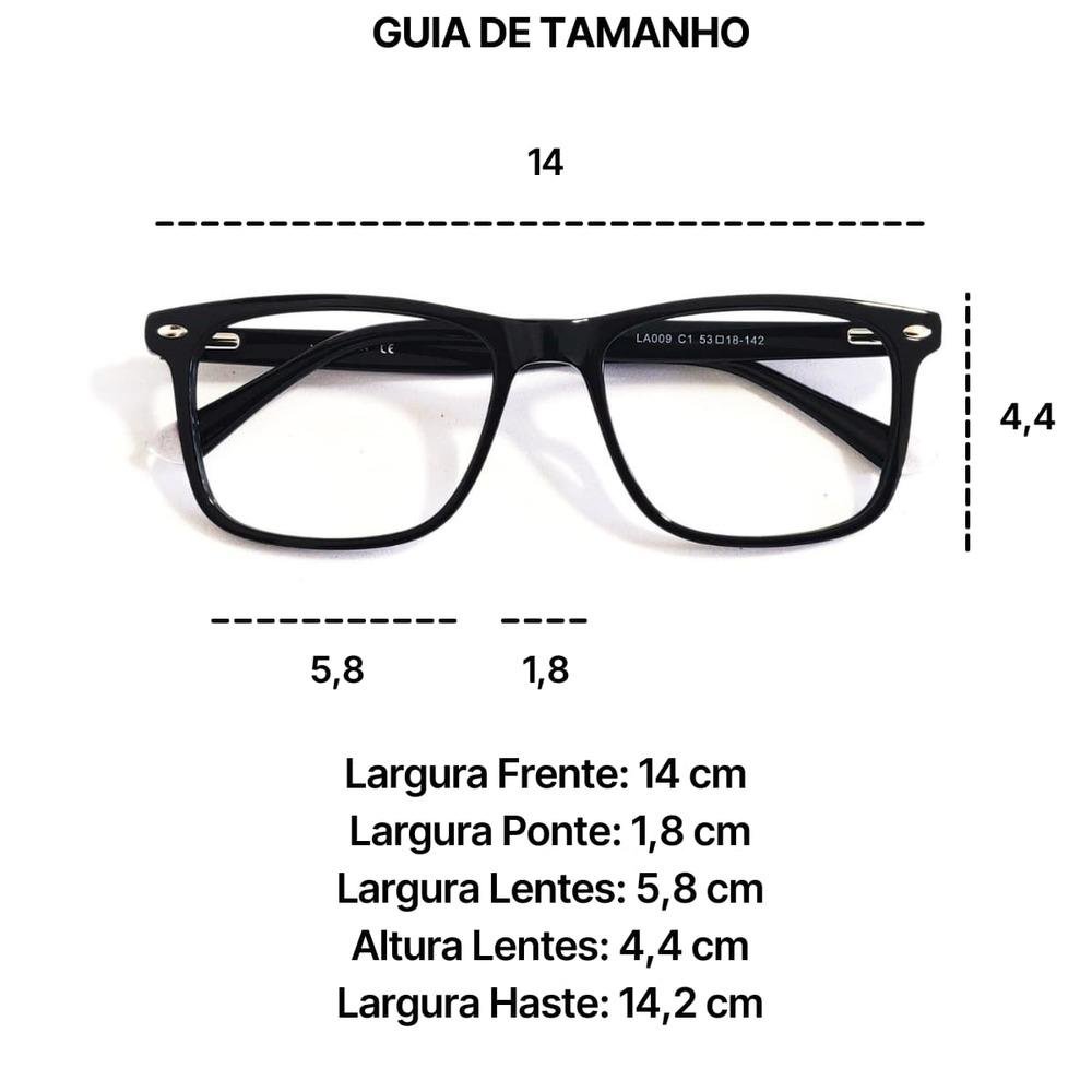 Óculos LP Vision Gamer, Clássico, Com Filtro Bloqueador Contra Luz Azul - Preto Óculos LP Vision Gamer, Clássico, Com Filtro Bloqueador Contra Luz Azul - Preto