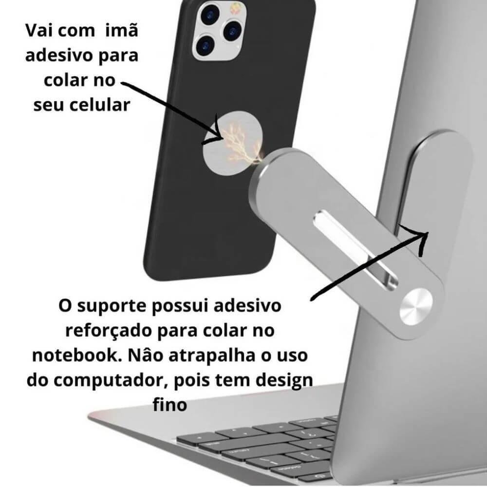 Imagem 5 de 5 do produto Suporte De Celular Magnético, Para Notebook Em Alumínio