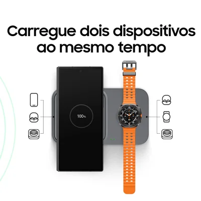 Carregador Sem Fio Samsung Rápido Duo Pad, 15w — foto 3
