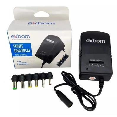 Fonte Universal Exbom AC 3V, 4.5V, 6V, 7.5V, 9V, 12V, 3Ah, DC, 3000mAh
