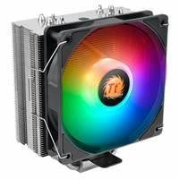 Ux210 argb lighting cpu cooler vem com lâminas de alto fluxo de ar e tubos de calor de cobre em forma de u. Os leds argb integrados proporcionam um ef