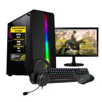 Pc Gamer Completo Intel Core I5 4ª Geração, 8GB, GTX 1050TI, HD 1TB, Windows 10 + Monitor 23.8 LED Full HD