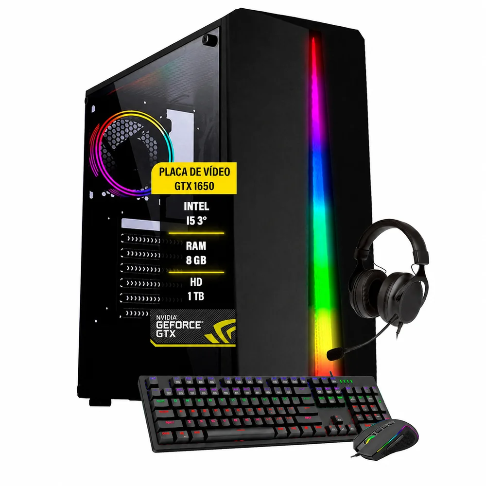 Pc Gamer Maximus, I5, 8gb, Gtx 1050ti 4gb, Hd 1tb, Ssd 120gb