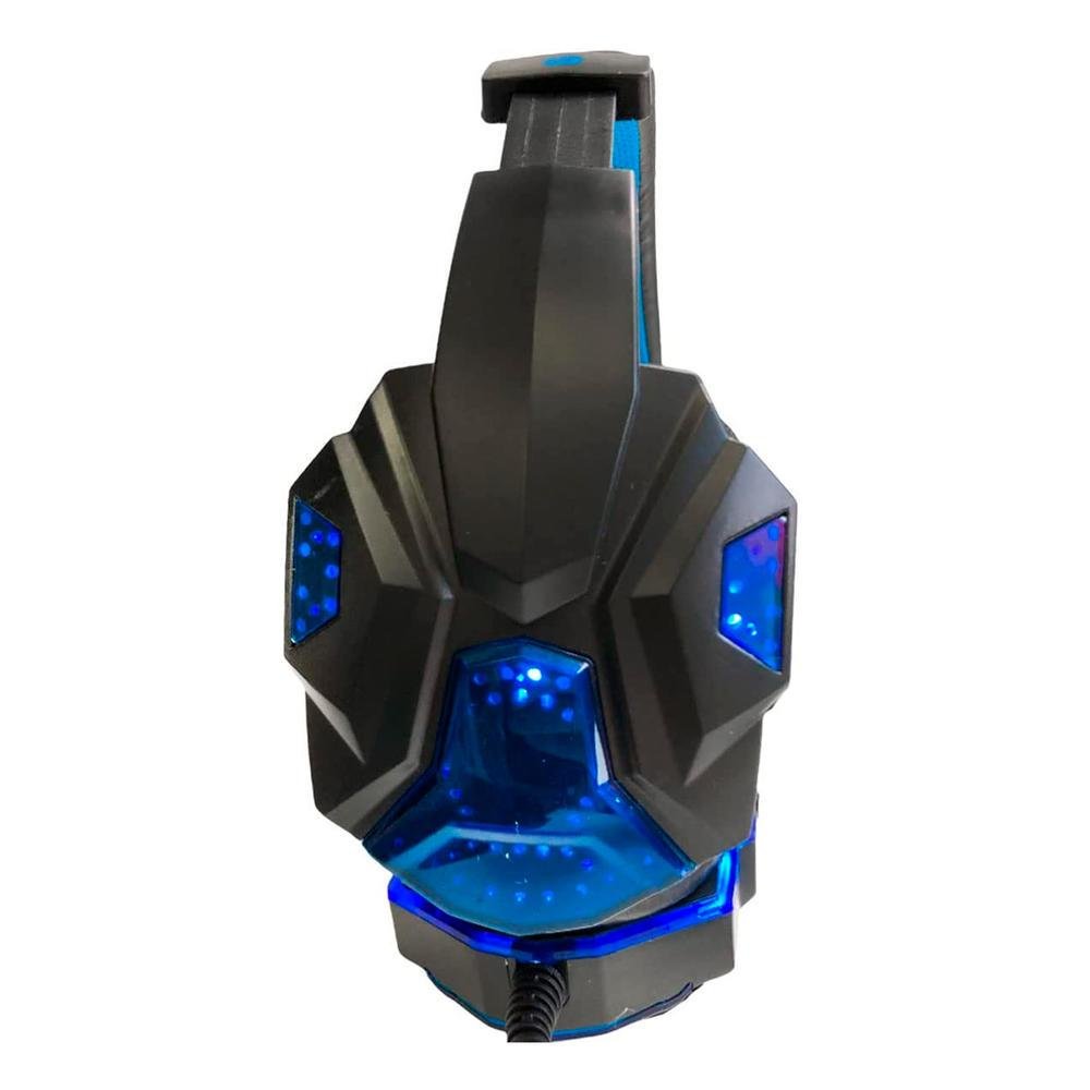 Headset Gamer Dex Df-81, LED Azul, USB/P2, Preto + Adaptador Y P3, Ps4/Pc