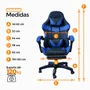 Cadeira Gamer Webshop Stillus, Até 120KG, Ergonômica, Apoio Para os Pés, Azul