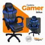 Cadeira Gamer Webshop Stillus, Até 120KG, Ergonômica, Apoio Para os Pés, Azul