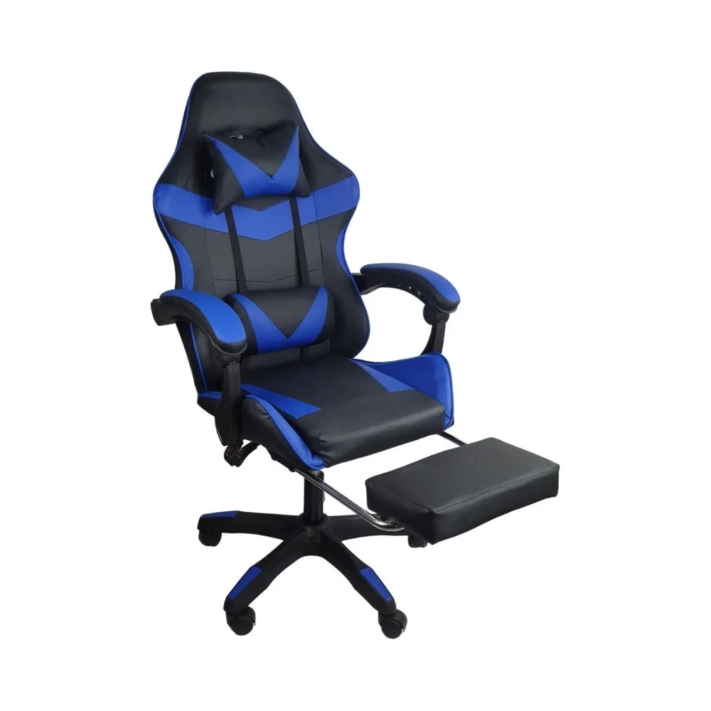 Cadeira Gamer Webshop Stillus, Até 120KG, Ergonômica, Apoio Para os Pés, Azul Cadeira Gamer Webshop Stillus, Até 120KG, Ergonômica, Apoio Para os Pés, Azul