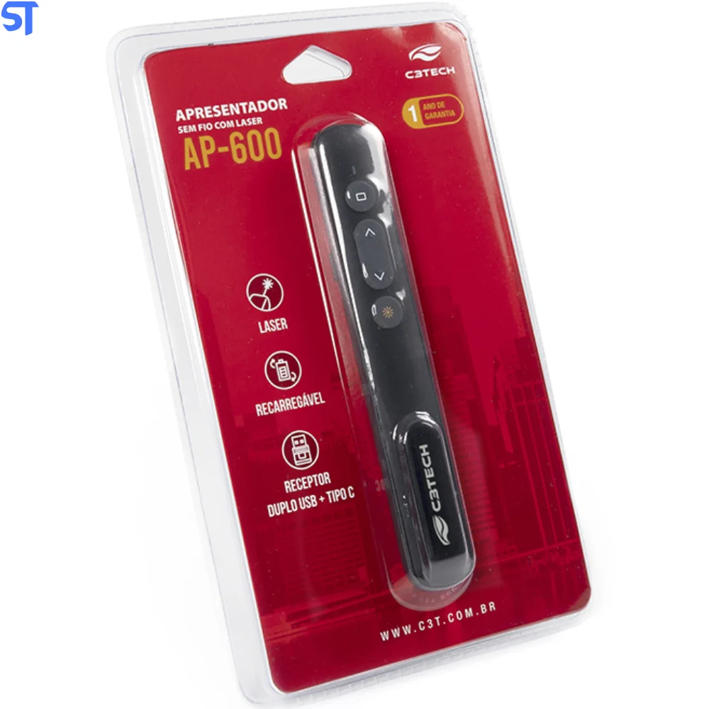 Imagem 5 de 5 do produto Apresentador Wireless C3tech De Slide Ap-600