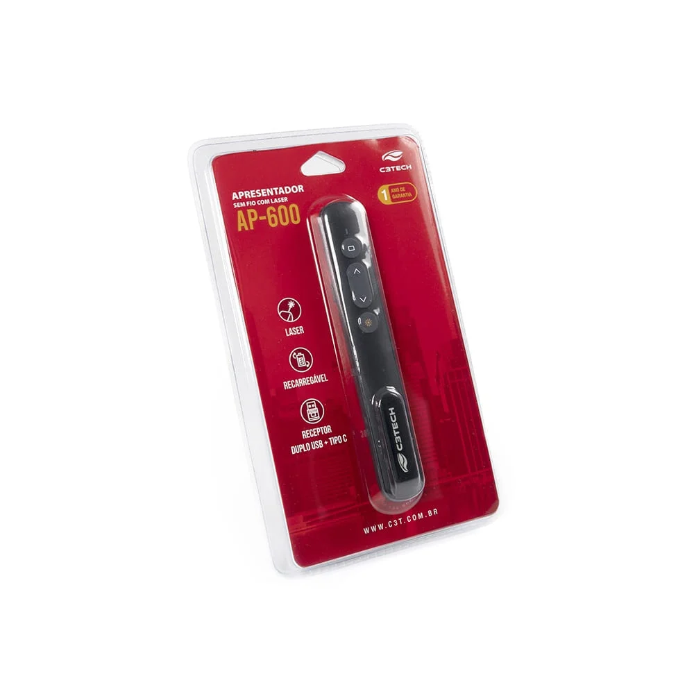 Imagem 5 de 5 do produto Apresentador Wireless C3tech De Slide Ap-600