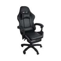 Cadeira Gamer Stillus, Até 120Kg, Ergonômica, Apoio Para Os Pés, Preto