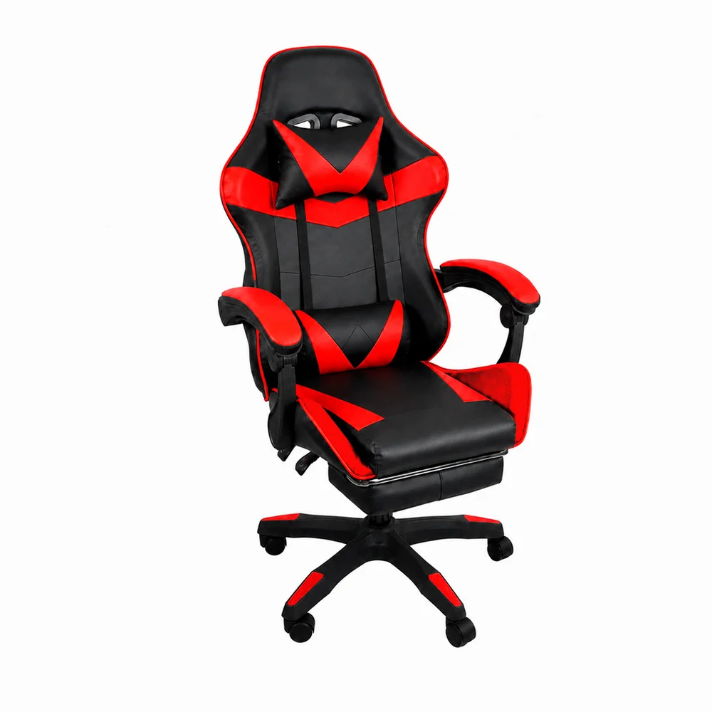 Cadeira Gamer Webshop Stillus, Até 120KG, Ergonômica, Apoio Para os Pés, Vermelho