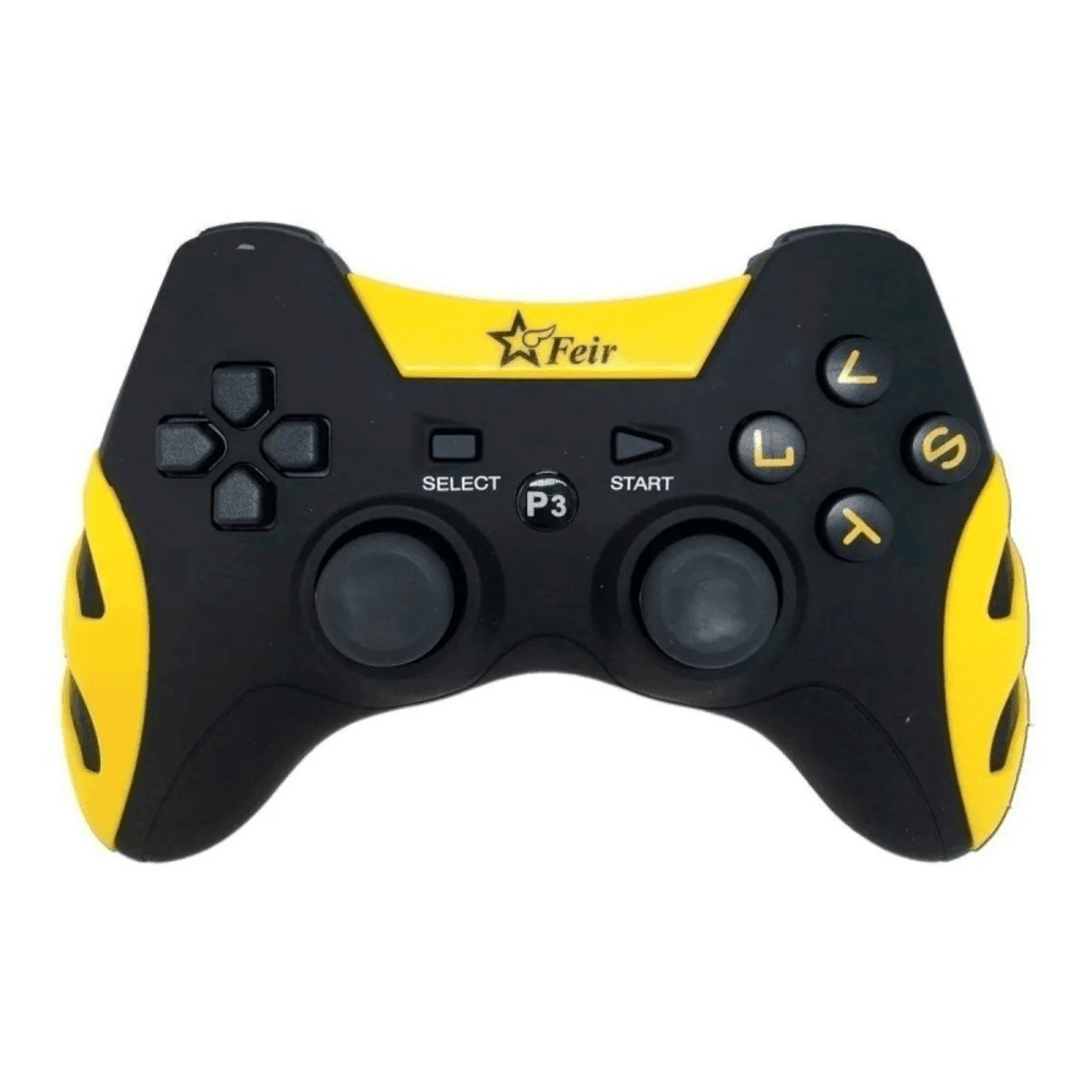 Controle Sem Fio Feir, Para Pc Tv Box, Compatível Com Ps2/Ps3 Smash, Amarelo