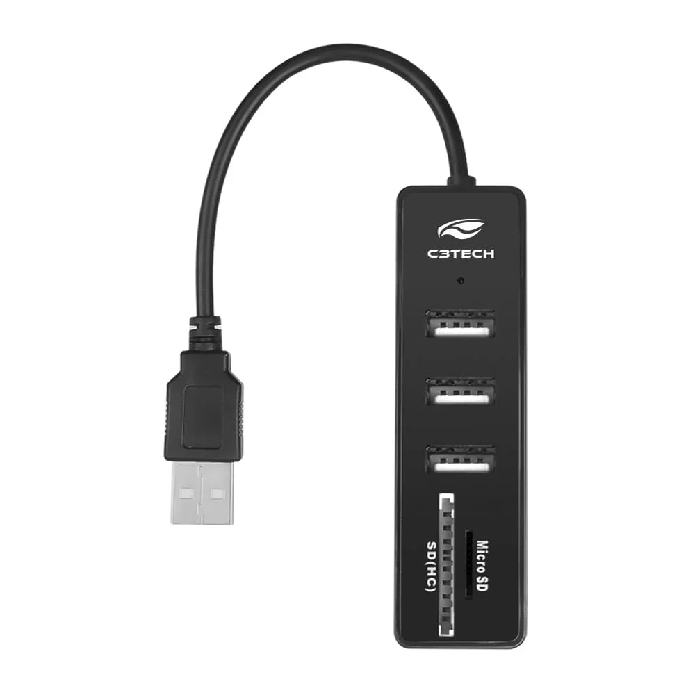 Imagem 4 de 5 do produto Hub USB C3tech 2.0, 5 Portas HU-L200BK