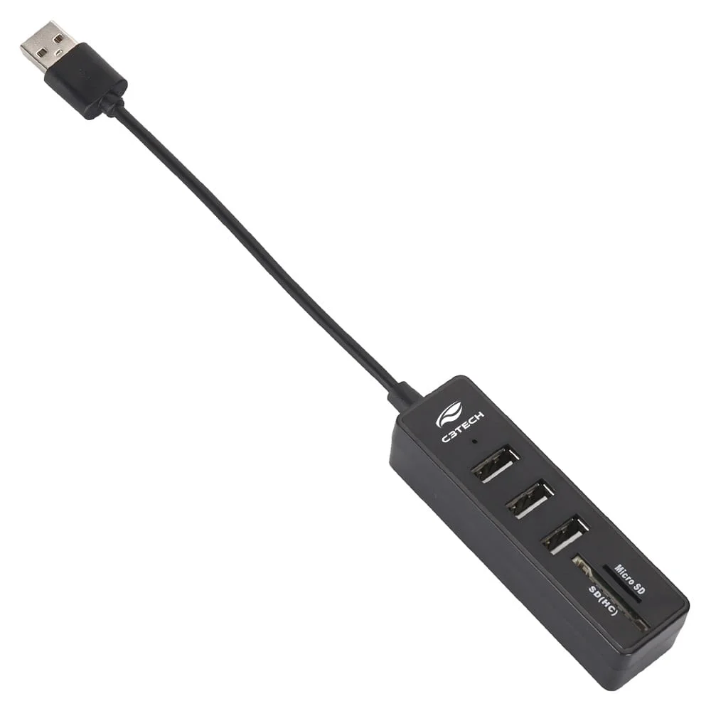 Imagem 5 de 5 do produto Hub USB C3tech 2.0, 5 Portas HU-L200BK