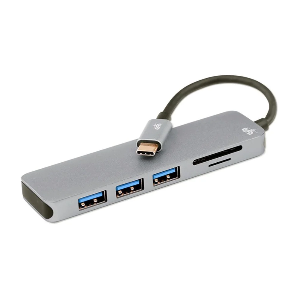 Imagem 5 de 5 do produto Hub USB 5+ USB-c 3.0 3x1 E Leitor De Cartões Sd/micro SD - 018-7452