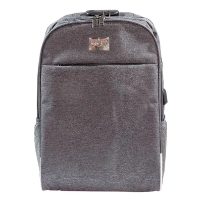 Mochila Oex Para Notebook 15.6 Polegadas, Safety Bk108, Com Entrada Usb E Trava Codificada, Cinza